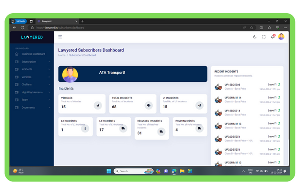 Manage all your On Road Legal Issues